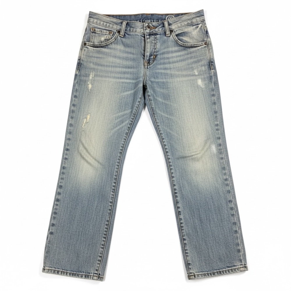 Gap Women's Y2K Boyfriend Distressed Light Wash Button Fly Painters Jeans - Sz 4